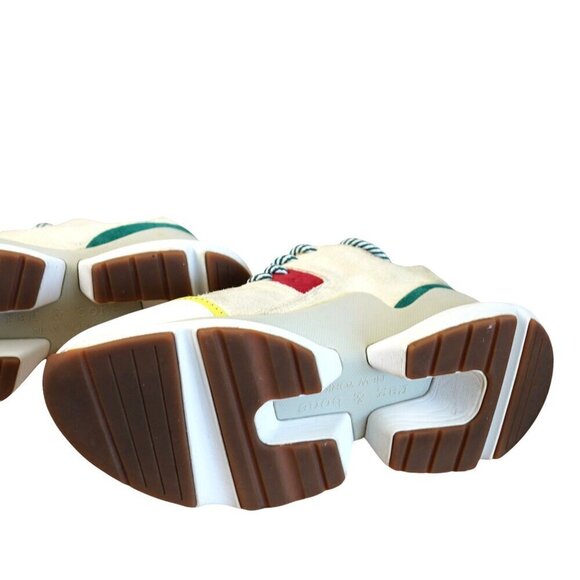 Rag & Bone Womens‎ Manston Runner Chunky Sole Sneakers Beige/Multi Color Suede & - Picture 11 of 13